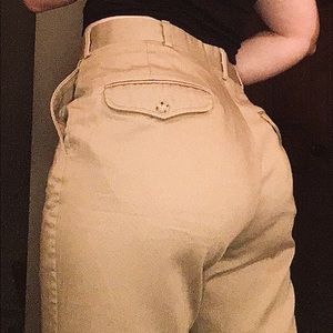 Vintage high waisted khaki trousers